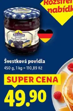 Lidl Švestková povidla nabídka