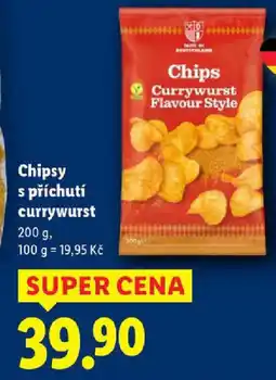 Lidl Chipsy s příchutí currywurst nabídka