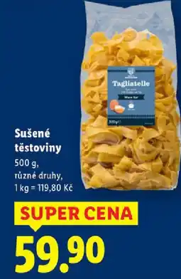 Lidl Sušené těstoviny nabídka