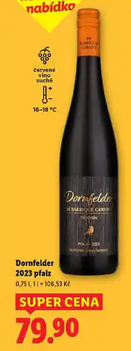 Lidl Dornfelder 2023 pfalz nabídka