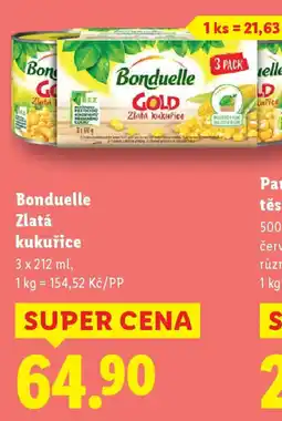 Lidl Bonduelle Zlatá kukuřice nabídka