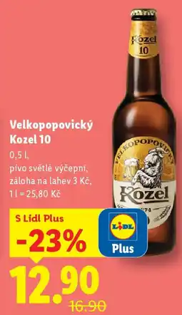 Lidl Velkopopovický Kozel 10 nabídka