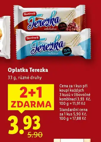 Lidl Oplatka Terezka nabídka