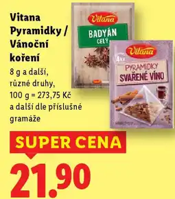 Lidl Vitana Pyramidky/ Vánoční koření nabídka