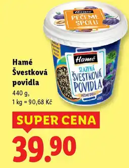Lidl Hamé Švestková povidla nabídka
