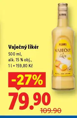 Lidl Vaječný likér nabídka