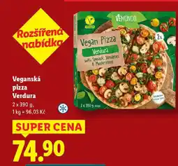 Lidl Veganská pizza Verdura nabídka