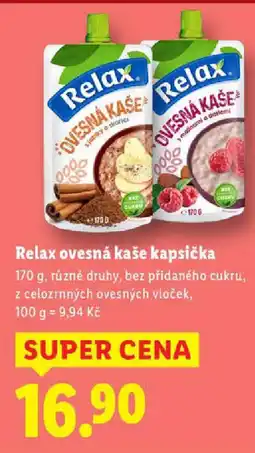 Lidl Relax ovesná kaše kapsička nabídka