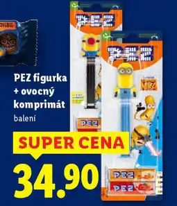 Lidl PEZ figurka + ovocný komprimát balení nabídka