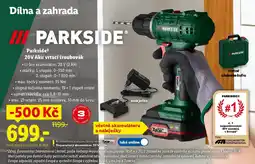 Lidl Parkside 20V Aku vrtací šroubovák nabídka