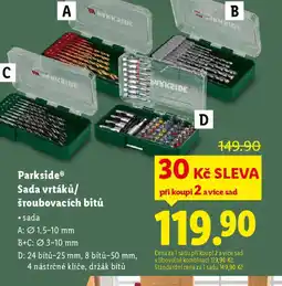 Lidl Parkside® Sada vrtáků/ šroubovacích bitů nabídka