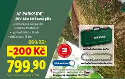 Lidl PARKSIDE 20V Aku řetězová pila nabídka