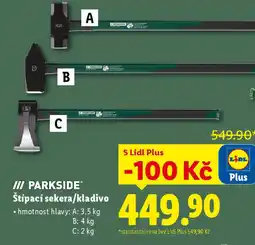 Lidl PARKSIDE Štípací sekera/kladivo nabídka