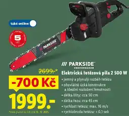 Lidl PARKSIDE Elektrická řetězová pila 2 500 W nabídka