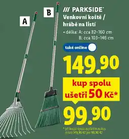 Lidl PARKSIDE Venkovní koště / hrábě na listí nabídka