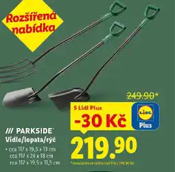 Lidl PARKSIDE Vidle/lopata/rýč nabídka