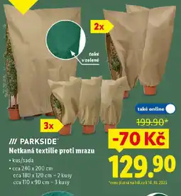 Lidl PARKSIDE Netkaná textilie proti mrazu nabídka