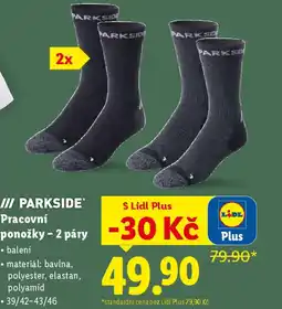 Lidl PARKSIDE Pracovní ponožky - 2 páry nabídka