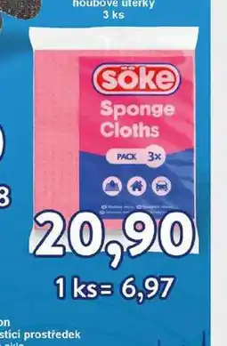 Jip Soke Houbové utěrky 3 ks nabídka