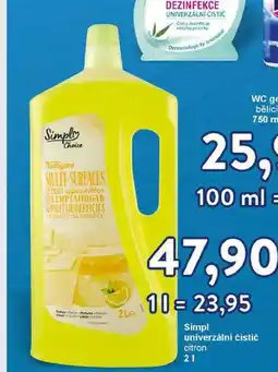 Jip Simpl univerzální čistič citron 2l nabídka