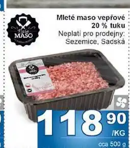 Jip Mleté maso vepřové 20% tuku 1kg nabídka