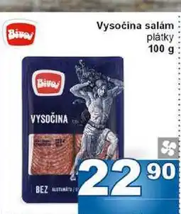 Jip Vysočina salám plátky 100 g nabídka