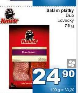 Jip Salám plátky Duo Lovecký 75 g nabídka