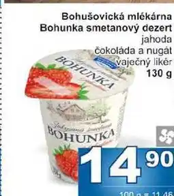 Jip Bohušovická mlékárna Bohunka smetanový dezert 130g nabídka