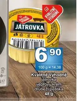 Jip Kvalitně Výhodně játrovka vepřový krém drůbeží paštika 48 g nabídka