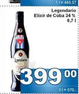 Jip Legendario Elixir de Cuba 34% 0,7l nabídka