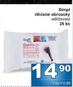 Jip Simpl vlhčené ubrousky odličovací 25 ks nabídka