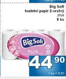 Jip Big Soft toaletni papir 2-vrstvý plus 8 ks nabídka
