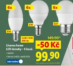 Lidl Livarno home LED žárovky - 6 kusů nabídka