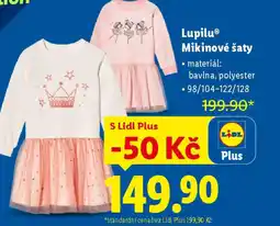 Lidl Lupilu Mikinové šaty nabídka