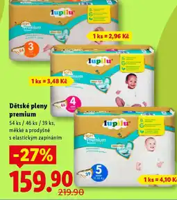 Lidl Dětské pleny premium nabídka
