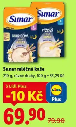Lidl Sunar mléčná kaše nabídka