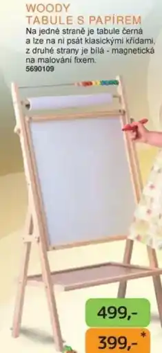 Dráčik Woody tabule s papírem nabídka
