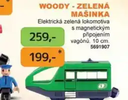 Dráčik Woody - zelená mašinka nabídka