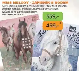 Dráčik Miss melody - zápisník s kódem nabídka