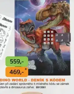 Dráčik Dino world - deník s kódem nabídka
