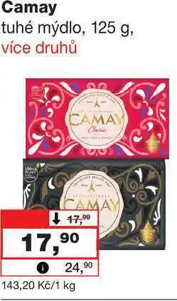 Barvy a laky drogerie Camay tuhé mýdlo, 125 g nabídka