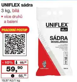Barvy a laky drogerie UNIFLEX sádra 3 kg, bílá nabídka