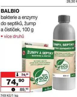 Barvy a laky drogerie BALBIO bakterie a enzymy do septiků, žump a čističek, 100 g nabídka