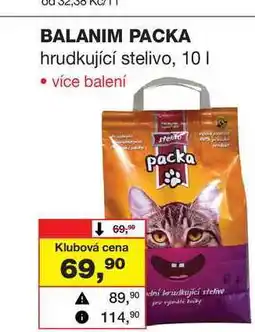 Barvy a laky drogerie BALANIM PACKA hrudkující stelivo, 10l nabídka