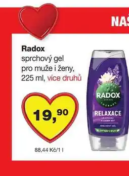 Barvy a laky drogerie Radox sprchový gel pro muže i ženy, 225 ml nabídka