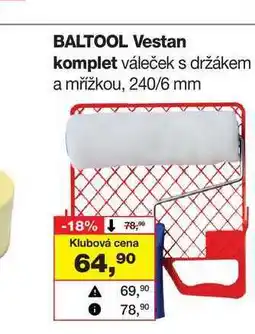 Barvy a laky drogerie BALTOOL Vestan komplet váleček s držákem a mřížkou, 240/6 mm nabídka