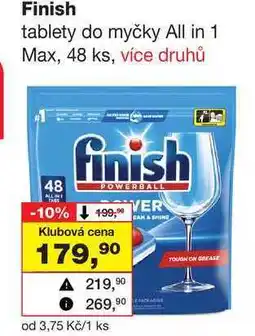 Barvy a laky drogerie Finish tablety do myčky All in 1 Max, 48 ks nabídka