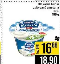 Jip Mlékárna Kunín zakysaná smetana 15% 190 g nabídka