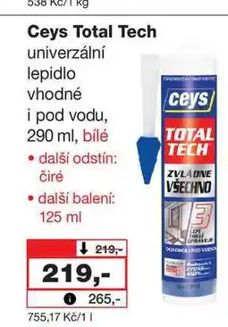 Barvy a laky drogerie Ceys Total Tech univerzální lepidlo vhodné i pod vodu, 290 ml nabídka