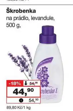 Barvy a laky drogerie Škrobenka na prádlo, levandule, 500 g nabídka